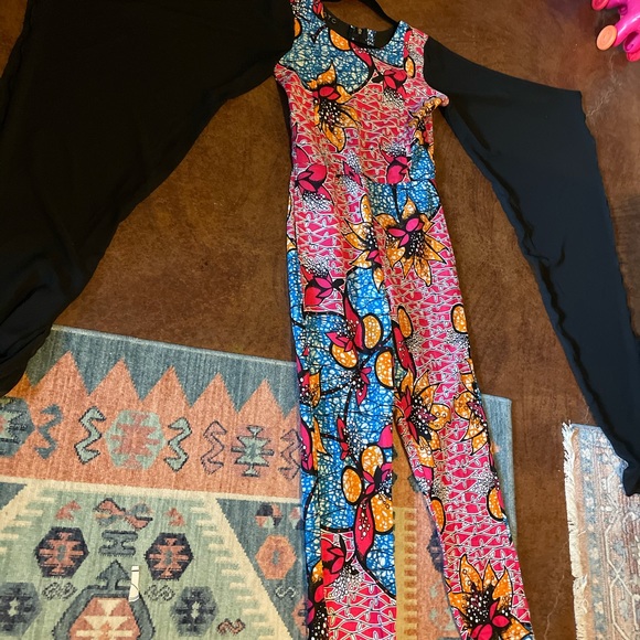 SGTC Batwing Ankara Jumpsuit - Picture 7 of 9
